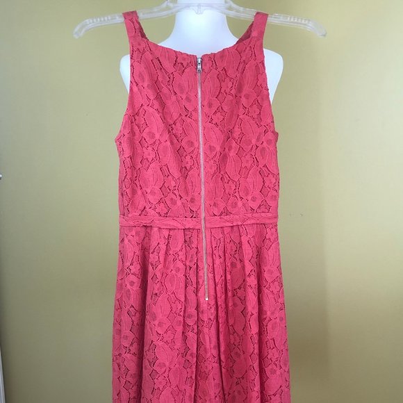 Gorgeous! TAHARI Pink Lace Knee-Length Dress - Picture 3 of 8
